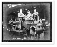 Historic Framed Print, Locomotive building #4,  17-7/8" x 21-7/8"