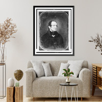Historic Framed Print, [John Lane Gardner, head-and-shoulders portrait, facing right],  17-7/8" x 21-7/8"