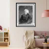 Historic Framed Print, [William Cranch, half-length portrait, three-quarters to left],  17-7/8" x 21-7/8"
