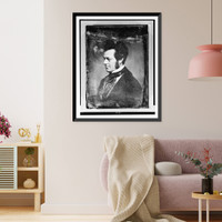 Historic Framed Print, [Edwin Forrest, head-and-shoulders portrait, nearly in profile to the left] - 2,  17-7/8" x 21-7/8"