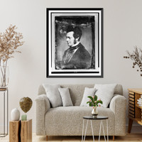 Historic Framed Print, [Edwin Forrest, head-and-shoulders portrait, nearly in profile to the left] - 2,  17-7/8" x 21-7/8"