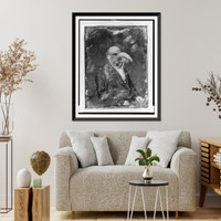 Unidentified man, about 60 years of age, half-length portrait, three-quarters to the right, hands in lap, Historic Reproduction