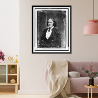 John A. Dix, half-length portrait, three-quarters to the left, in civilian dress, with long hair - 3, Antique Print