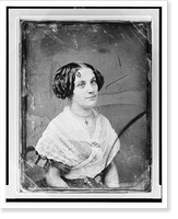 Unidentified woman, about 25 years of age, half-length portrait, three-quarters to right, wearing white lace shawl Classic, Vintage Poster