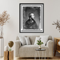 Historic Framed Print, [Unidentified man, head-and-shoulders portrait, three-quarters to the right, the head in profile, with side whiskers] - 3,  17-7/8" x 21-7/8"