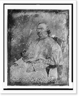 Nicholas Patrick Wiseman, three-quarter length portrait, seated in armchair, three-quarters to the left, in clerical robe - 2, Historic Reproduction