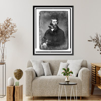 Historic Framed Print, [Unidentified man, possibly Asher Brown Durand, half-length portrait, slightly to the left, head three-quarters to the right, with beard] - 3,  17-7/8" x 21-7/8"