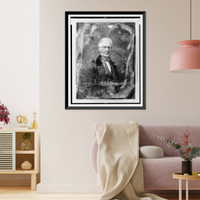 Unidentified man, about 70 years of age, half-length portrait, three-quarters to the right, facing front, wearing figured waistcoat, Antique Print