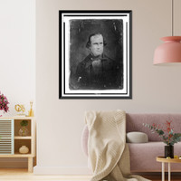 Unidentified man, about 40 years of age, head-and-shoulders portrait, head slightly to the right, Antique Poster