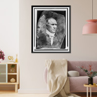 Historic Framed Print, [Sam Houston, head-and-shoulders portrait, three-quarters to the right] - 2,  17-7/8" x 21-7/8"