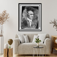 Historic Framed Print, [Sam Houston, head-and-shoulders portrait, three-quarters to the right] - 2,  17-7/8" x 21-7/8"