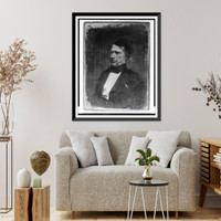 Historic Framed Print, [Franklin Pierce, head-and-shoulders portrait, three-quarters to the left] - 2,  17-7/8" x 21-7/8"