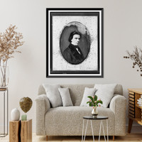 Historic Framed Print, [F.B. Carpenter, head-and-shoulders portrait, three-quarters to the right] - 2,  17-7/8" x 21-7/8"