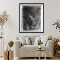 Unidentified woman, about 25 years of age, half-length portrait, three-quarters to the left, the head nearly in profile, Antique Wall Art