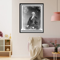 Historic Framed Print, [Unidentified man, three-quarter length portrait, facing slightly left, seated],  17-7/8" x 21-7/8"