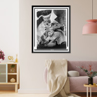 Dancer with black deer effigy. Hupa, Historic Print