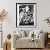 Dancer with black deer effigy. Hupa, Historic Print