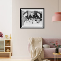 Sen. John A. Danaher, Sen. Harold H. Burton, and Sen. C. Wayland Brooks at table in Senate dining room, Historic Reproduction