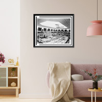 Historic Framed Print, [House of Representatives chamber being repaired],  17-7/8" x 21-7/8"