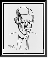 Historic Framed Print, A Pen-and-ink sketch of T.S. Eliot by Wyndham Lewis,  17-7/8" x 21-7/8"