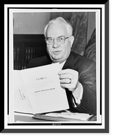 Historic Framed Print, [Sen. John W. Bricker, half-length portrait, seated at desk, facing slightly left, testifying before Senate Judiciary subcommittee],  17-7/8" x 21-7/8"