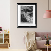 Vintage Photo Print - Surface and substrata layers of Roman road