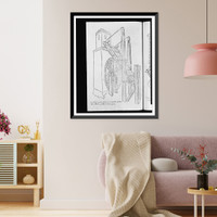 Historic Framed Print, [Mechanical device for scaling towers],  17-7/8" x 21-7/8"