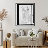 Historic Framed Print, [Mechanical device for scaling towers],  17-7/8" x 21-7/8"