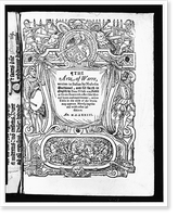 Title page to The arte of warre by Niccol&ograve; Machiavelli, Vintage Poster
