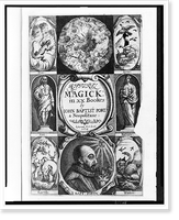 Title page and frontispiece to Natural magick. wherein are set forth all the riches and delights of the natural sciences" with portrait of the author and other scenes", Antique Wall Art
