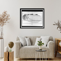 Marine . shows a ship lying on its side.Bernard direxit, Antique Poster