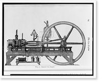 A three-horsepower internal combustion engine that ran on coal gas Classic, Vintage Poster
