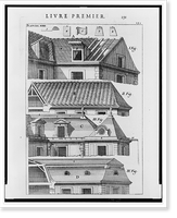 Roofline and dormer window styles and designs, Antique Print