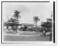 Historic Framed Print, [Plaza, Camag&uuml;ey, Cuba],  17-7/8" x 21-7/8"