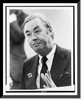 Historic Framed Print, [Daniel P. Moynihan, head-and-shoulders portrait, facing left],  17-7/8" x 21-7/8"