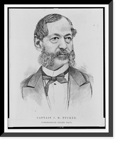 Historic Framed Print, Captain J.R. Tucker, Confederate States Navy,  17-7/8" x 21-7/8"