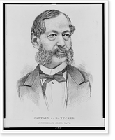 Historic Framed Print, Captain J.R. Tucker, Confederate States Navy,  17-7/8" x 21-7/8"