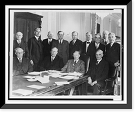 Historic Framed Print, Farm organizations discuss relief legislation with Senate agriculture committee,  17-7/8" x 21-7/8"