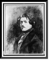 Historic Framed Print, [Eug&egrave;ne Delacroix, head-and-shoulders portrait, facing left],  17-7/8" x 21-7/8"