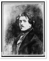 Historic Framed Print, [Eug&egrave;ne Delacroix, head-and-shoulders portrait, facing left],  17-7/8" x 21-7/8"