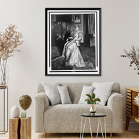 Historic Framed Print, [Mrs. Nathan B. Scott, full-length portrait, seated, facing left],  17-7/8" x 21-7/8"