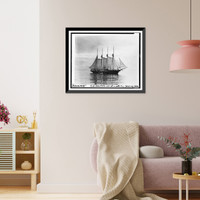 C.H. Holmes, ship, off St. Lawrence Island, Bering Sea, Alaska, Historic Print