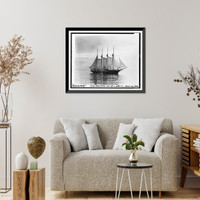C.H. Holmes, ship, off St. Lawrence Island, Bering Sea, Alaska, Historic Print