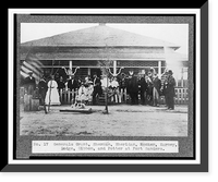 Generals Ulysses S. Grant, William Tecumseh Sherman, Philip Henry Sheridan, Joseph Hooker, Harney, Dodge, John Gibbon, and Potter, and others, at Fort Sanders, Antique Print