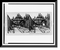Historic Framed Print, Constructing snow cover. Scene near the summit,  17-7/8" x 21-7/8"