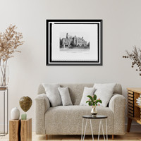 Historic Framed Print, Residence of John Hays Hammond, Esq., Kalorama Road, Washington, D.C.,  17-7/8" x 21-7/8"