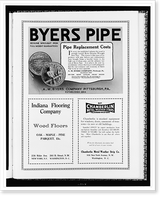 Advertisements for A.M. Byers Company, Indiana Flooring Company, and Chamberlin Metal Weather Strip Co, Vintage Poster