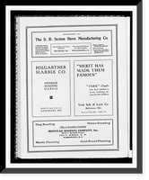 Advertisements for S. B. Sexton Stove Manufacturing Co., Hilgartner Marble Co., York Safe & Lock Co., and Ironclad Roofing Company, Antique Print