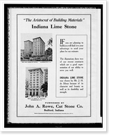 Advertisement for John A. Rowe, Cut Stone Co, Vintage Poster