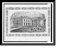 Exterior of the White House, Washington, D.C..H.H. Nichols, sc, Antique Print